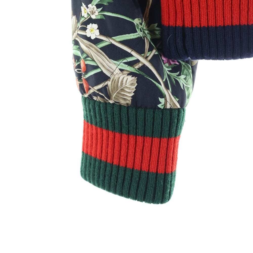 GUCCI(グッチ) Floral Silk Bomber Jacket フローラル 花柄 シルクボンバージャケット ブラック 409560 ZGZ47