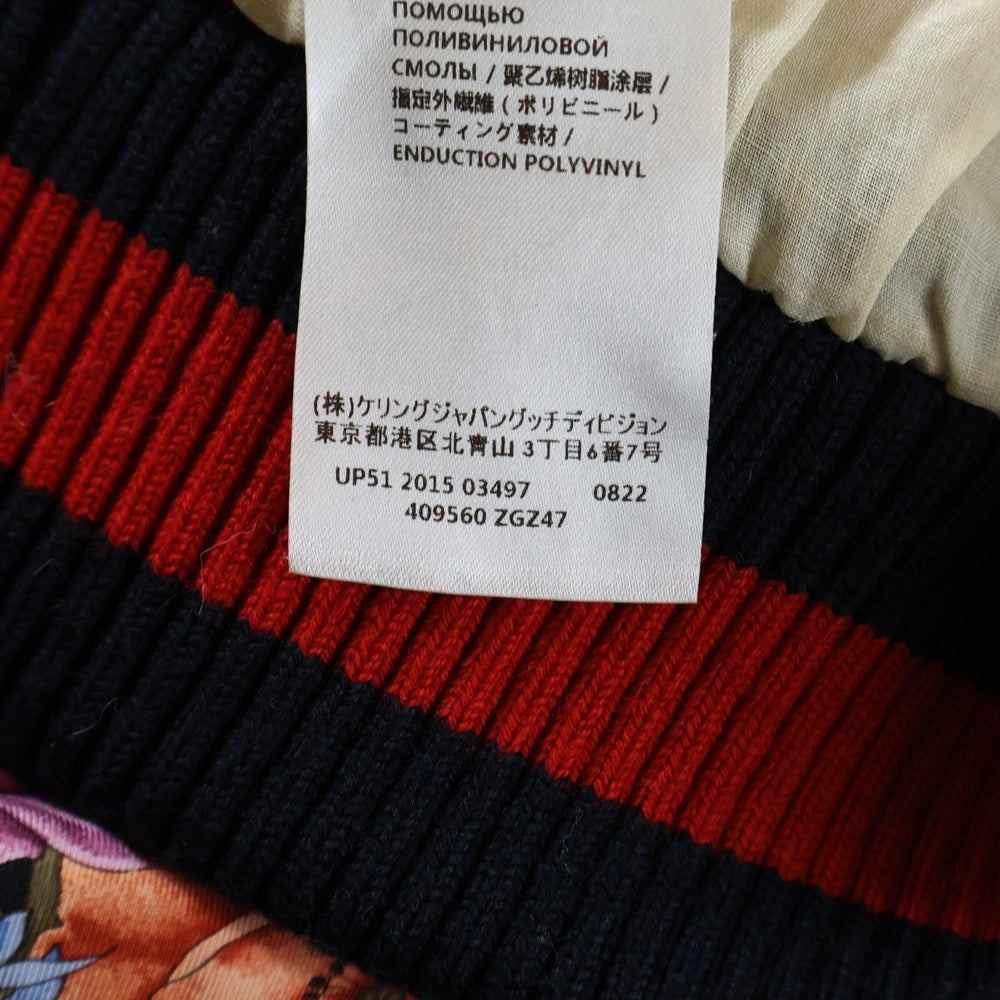 GUCCI(グッチ) Floral Silk Bomber Jacket フローラル 花柄 シルクボンバージャケット ブラック 409560 ZGZ47