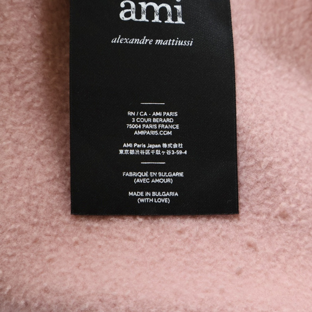 AMI Alexandre Mattiussi(アミアレクサンドルマテュッシ) Sweatshirt ハートロゴ刺繍 クルーネックスウェットトレーナー ピンク H19J037.746
