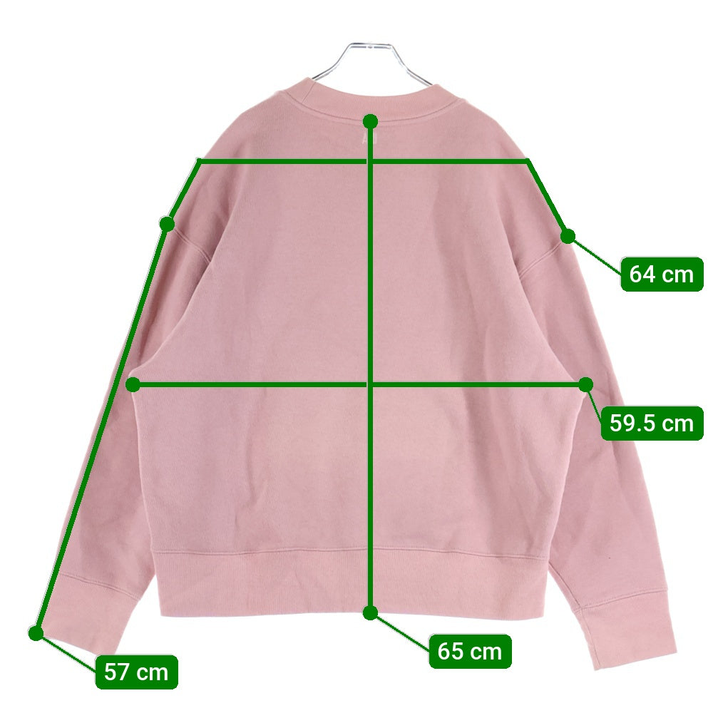 AMI Alexandre Mattiussi(アミアレクサンドルマテュッシ) Sweatshirt ハートロゴ刺繍 クルーネックスウェットトレーナー ピンク H19J037.746