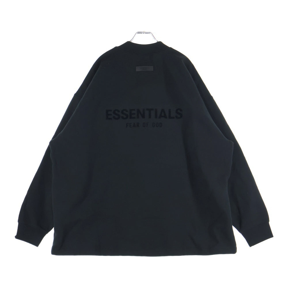 FEAR OF GOD ESSENTIALS(フィアオブゴッド エッセンシャルズ) SWEATSHIRT バックロゴ クルーネックスウェットトレーナー ブラック