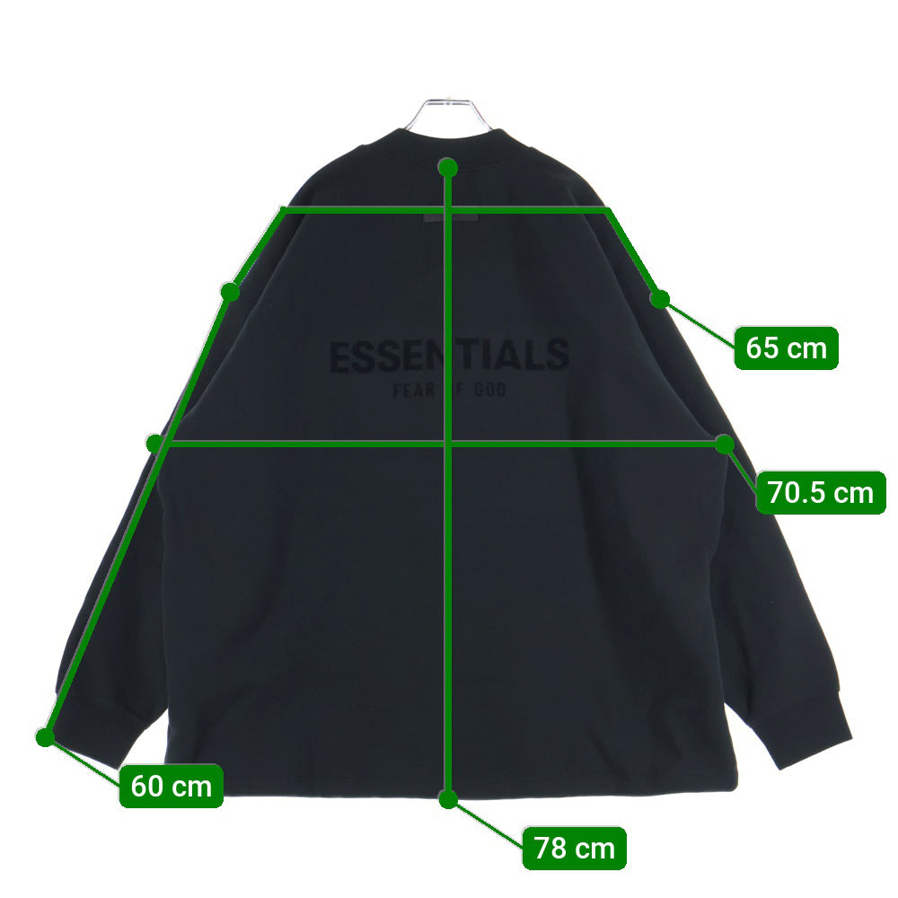 FEAR OF GOD ESSENTIALS(フィアオブゴッド エッセンシャルズ) SWEATSHIRT バックロゴ クルーネックスウェットトレーナー ブラック