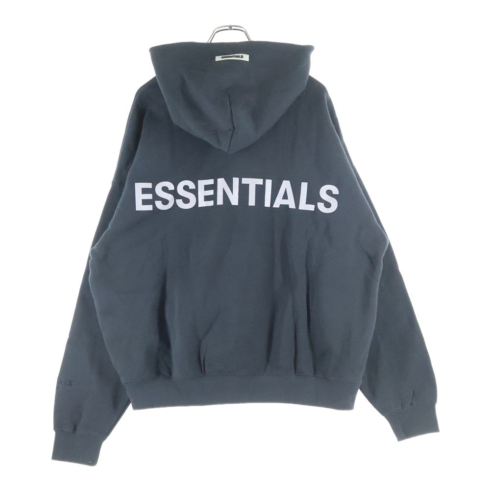 FEAR OF GOD ESSENTIALS(フィアオブゴッド エッセンシャルズ) HOODIE バックリフレクターロゴ プルオーバースウェットパーカー フーディー ブラック