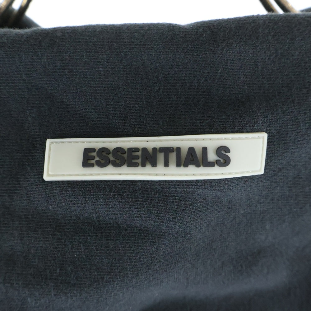 FEAR OF GOD ESSENTIALS(フィアオブゴッド エッセンシャルズ) HOODIE バックリフレクターロゴ プルオーバースウェットパーカー フーディー ブラック