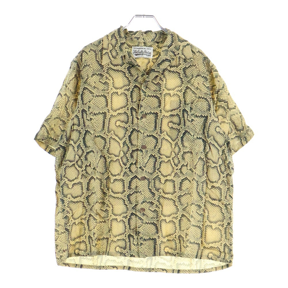 WACKO MARIA(ワコマリア) PYTHON HAWAIIAN SHIRT パイソンプリント 開襟 半袖シャツ イエロー