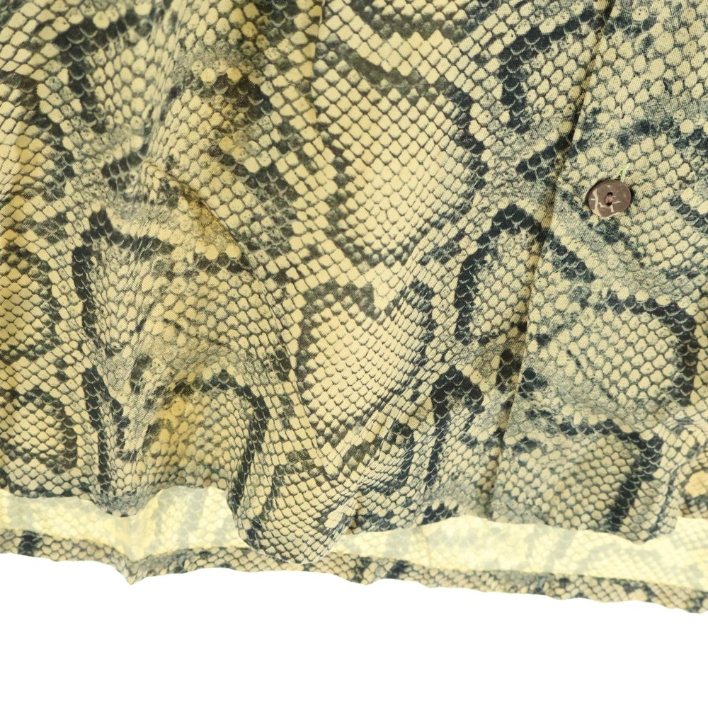 WACKO MARIA(ワコマリア) PYTHON HAWAIIAN SHIRT パイソンプリント 開襟 半袖シャツ イエロー