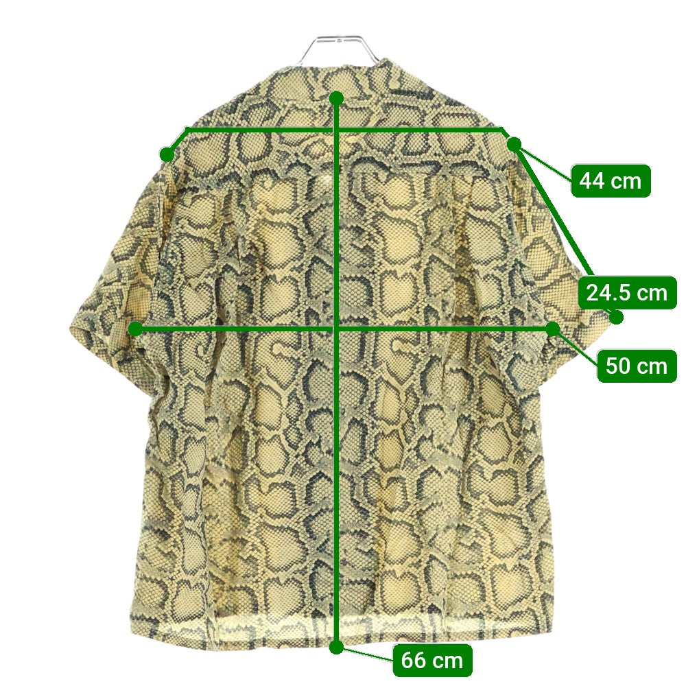 WACKO MARIA(ワコマリア) PYTHON HAWAIIAN SHIRT パイソンプリント 開襟 半袖シャツ イエロー