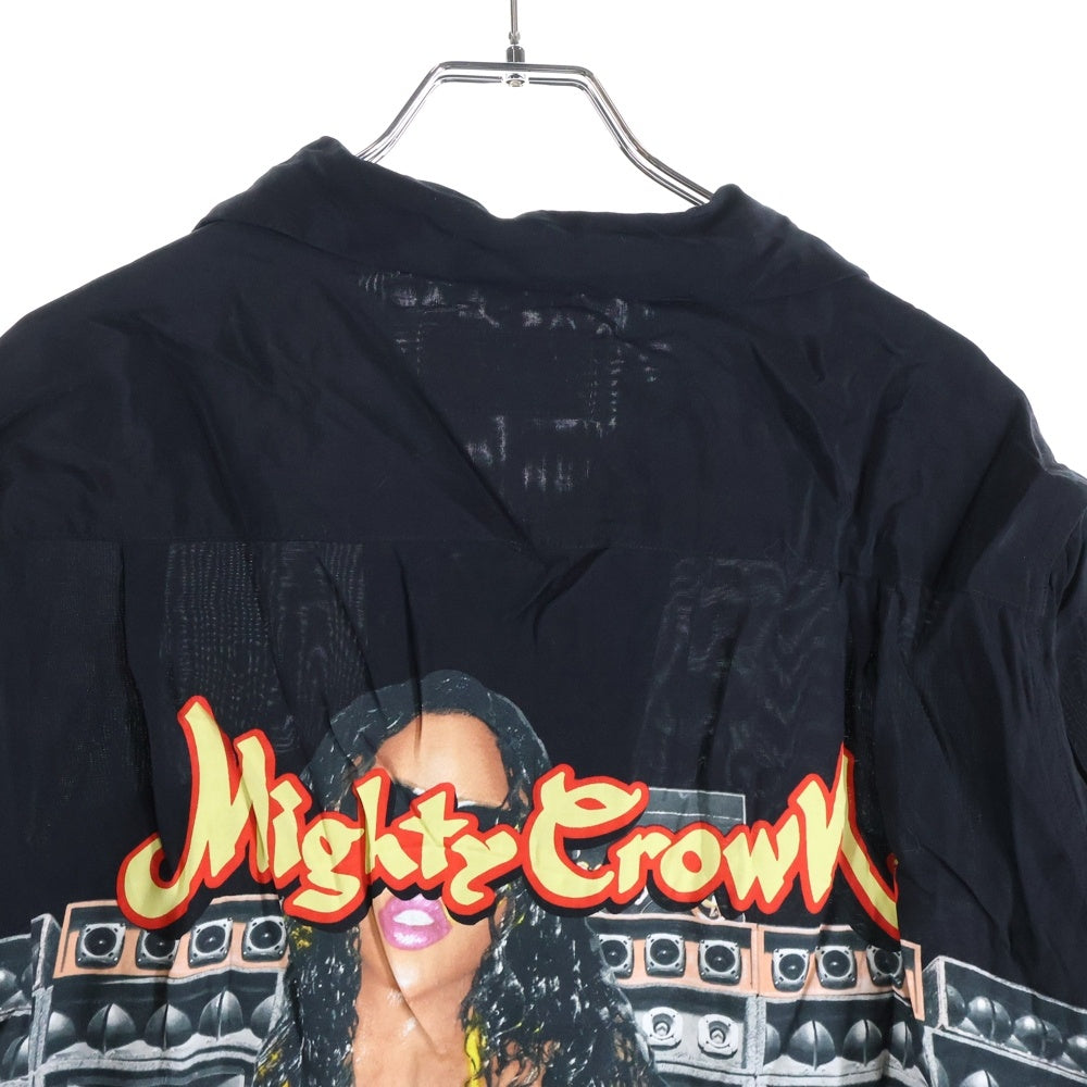 WACKO MARIA(ワコマリア) ×Mighty Crown HAWAIIAN SHIRTS マイティークラウン ハワイアン 半袖シャツ ブラック
