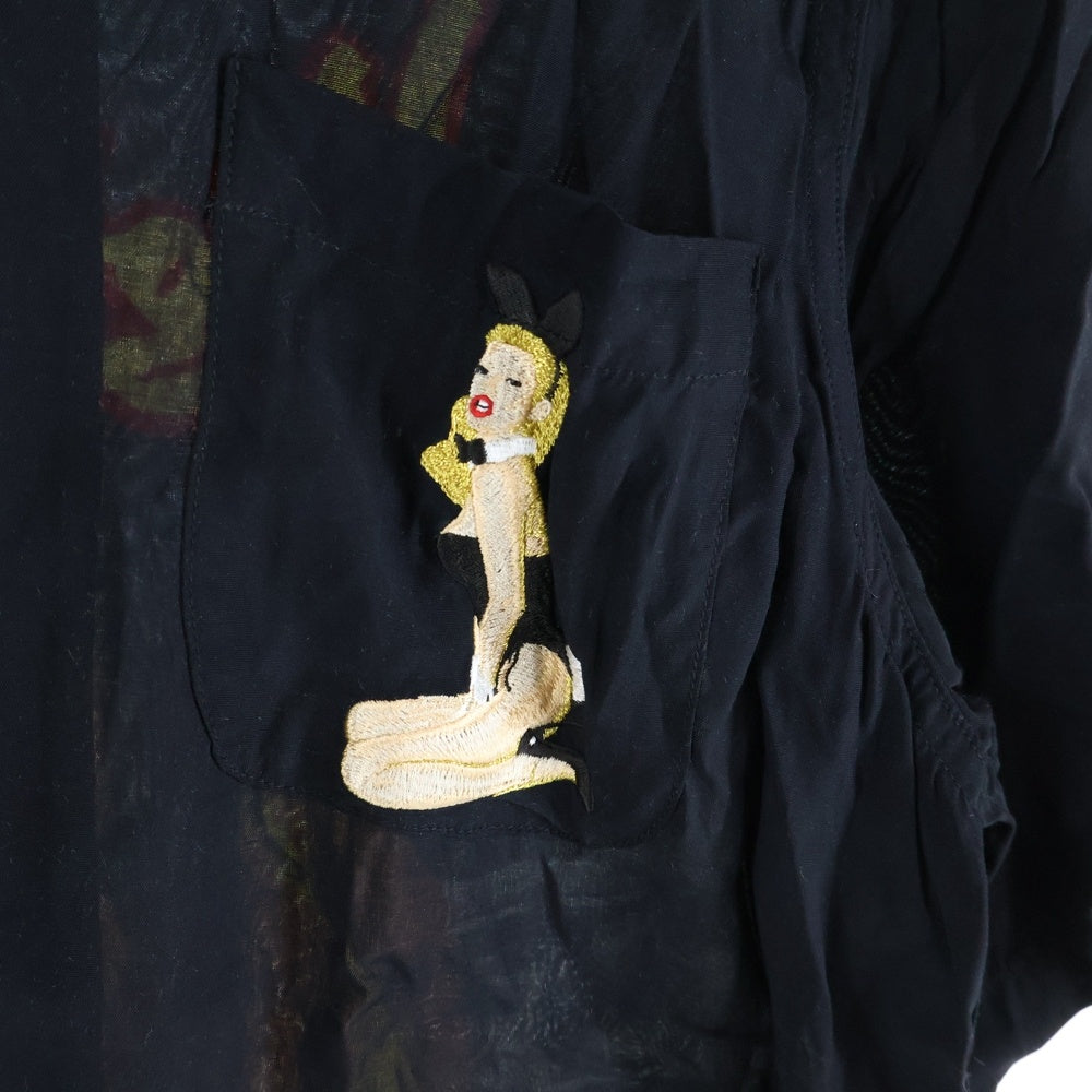 WACKO MARIA(ワコマリア) ×Mighty Crown HAWAIIAN SHIRTS マイティークラウン ハワイアン 半袖シャツ ブラック