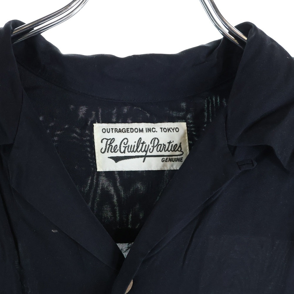 WACKO MARIA(ワコマリア) ×Mighty Crown HAWAIIAN SHIRTS マイティークラウン ハワイアン 半袖シャツ ブラック