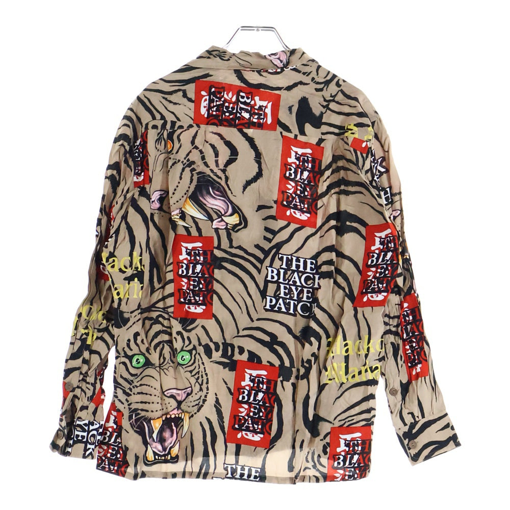 WACKO MARIA(ワコマリア) ×BLACK EYE PACTH HAWAIIAN SHIRTS ブラックアイパッチ ハワイアン 長袖レーヨンシャツ