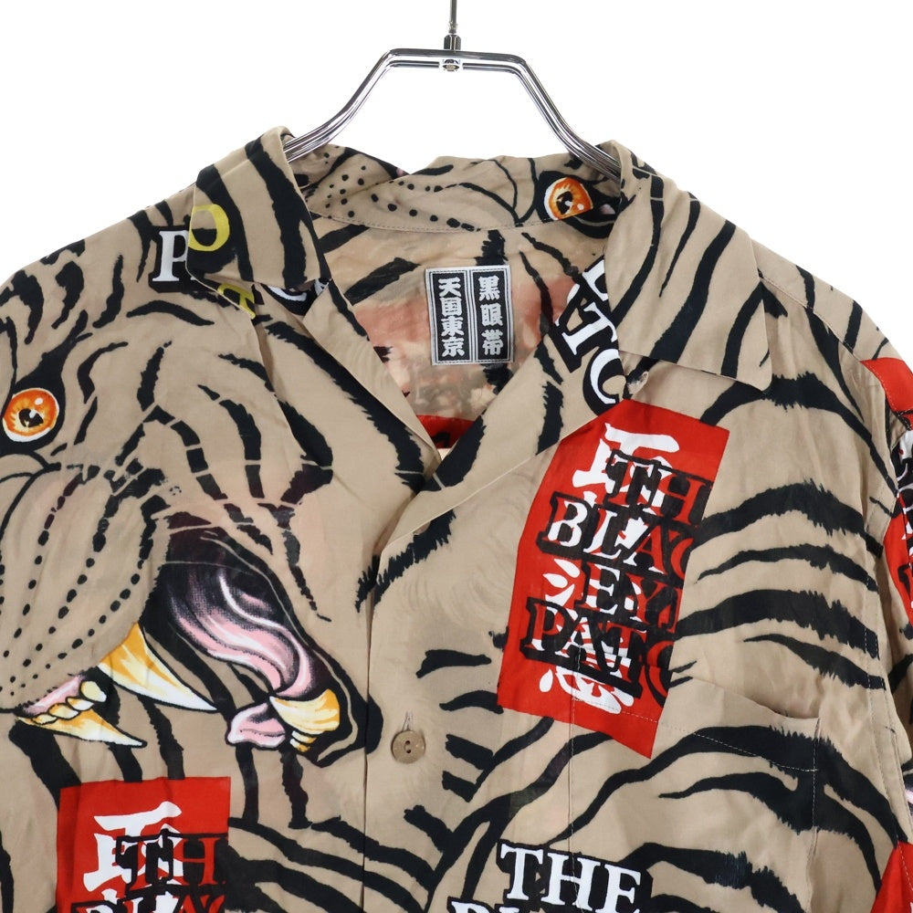 WACKO MARIA(ワコマリア) ×BLACK EYE PACTH HAWAIIAN SHIRTS ブラックアイパッチ ハワイアン 長袖レーヨンシャツ