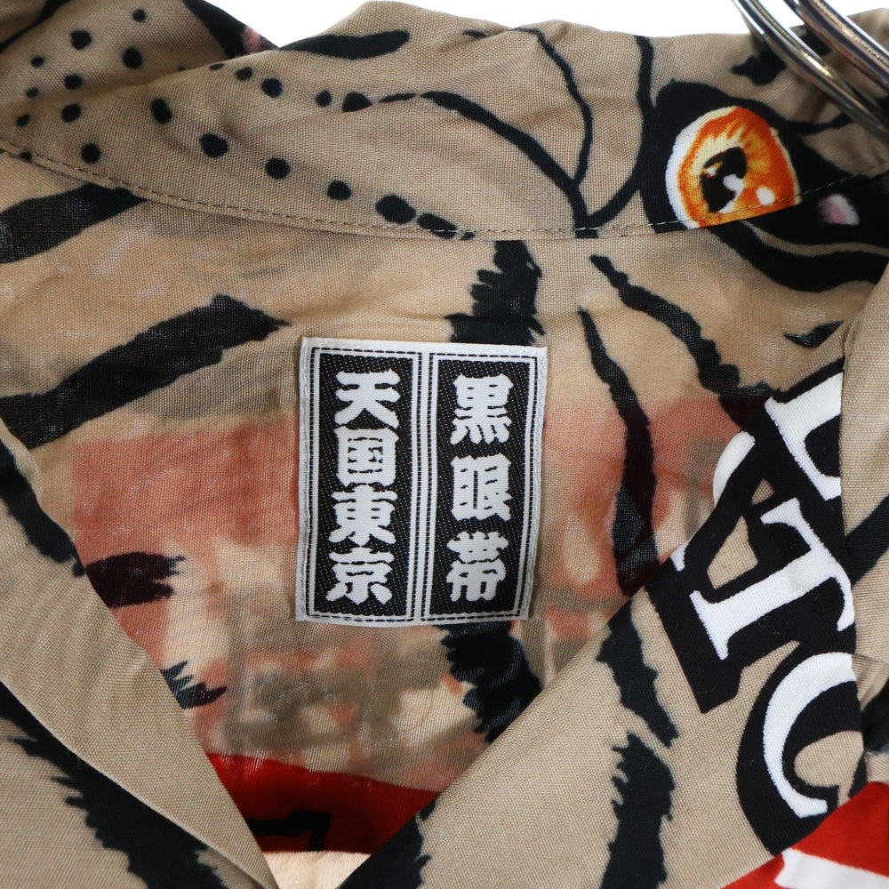 WACKO MARIA(ワコマリア) ×BLACK EYE PACTH HAWAIIAN SHIRTS ブラックアイパッチ ハワイアン 長袖レーヨンシャツ