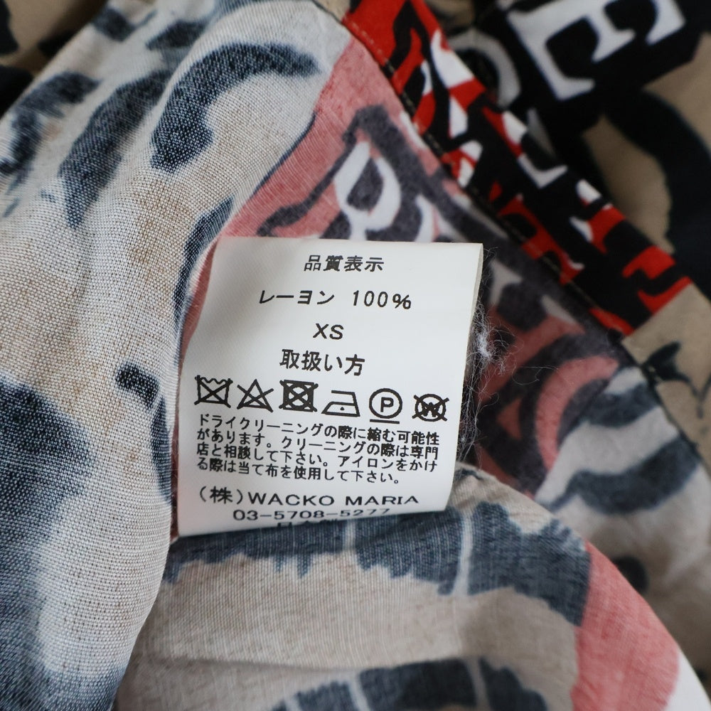 WACKO MARIA(ワコマリア) ×BLACK EYE PACTH HAWAIIAN SHIRTS ブラックアイパッチ ハワイアン 長袖レーヨンシャツ