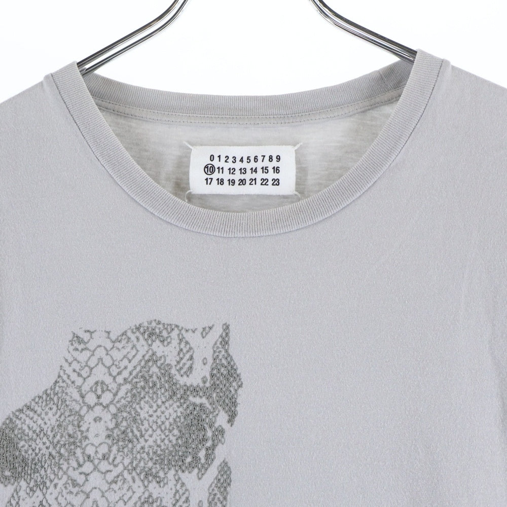 Maison Margiela(メゾンマルジェラ) BLURRY NUMBER RAISED PRINT TEE ブラリー ナンバー レイズド プリント Tシャツ カットソー グレー