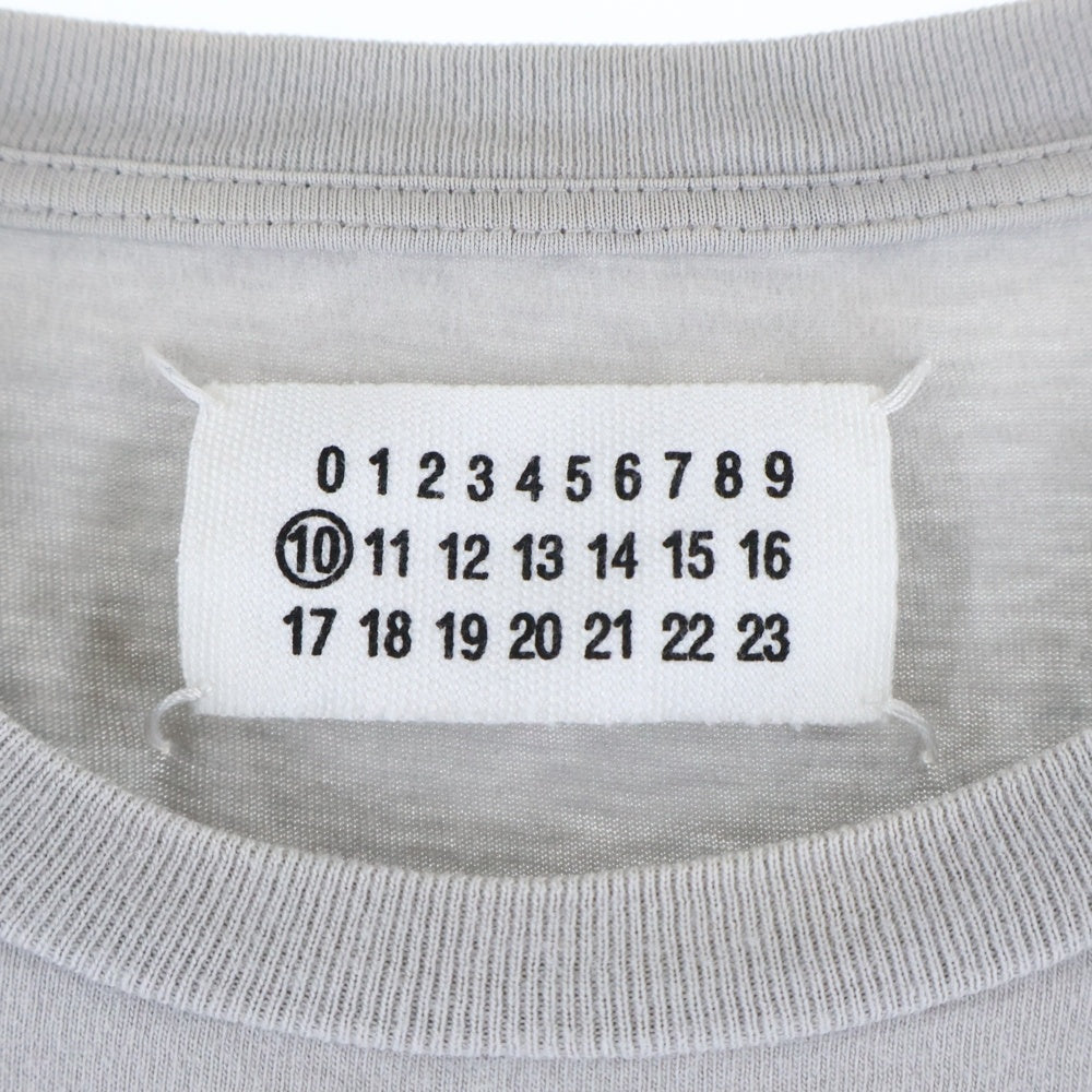 Maison Margiela(メゾンマルジェラ) BLURRY NUMBER RAISED PRINT TEE ブラリー ナンバー レイズド プリント Tシャツ カットソー グレー