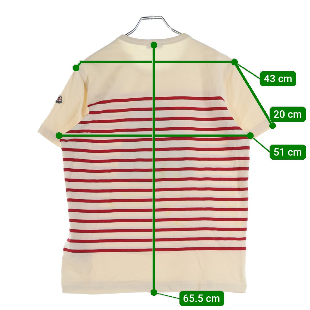 MONCLER(モンクレール) MAGLIA T-SHIRT ボーダーTシャツ カットソー アイボリー C10918020450
