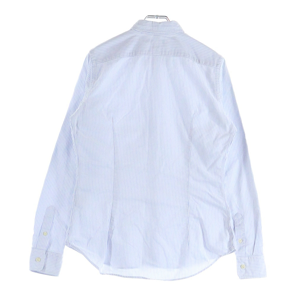LAUREN RALPH LAUREN(ローレンラルフローレン) ワンポイント ワッペン ストライプ ボタンダウン 長袖シャツ ブルー42562