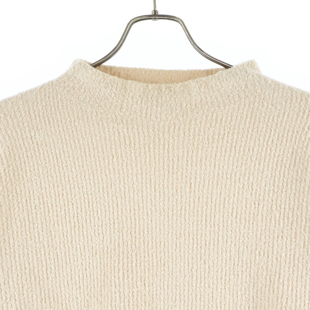 CHROME HEARTS(クロムハーツ) OVERCAST CREW ハラコクロスパッチ クルーネックカシミアニット アイボリー