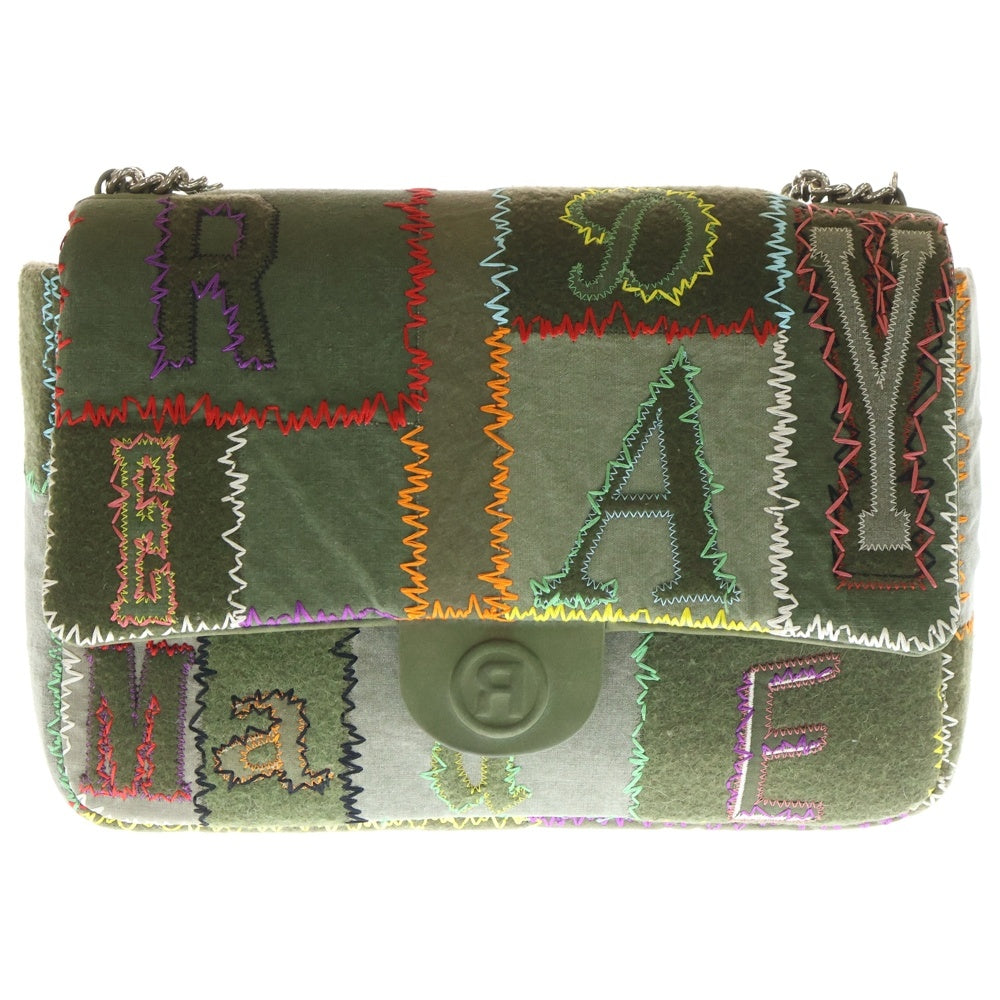 READY MADE(レディメイド) PTWRK BIG CHAINBAG パッチワーク ビッグ チェーンショルダーバッグ カーキ レディース