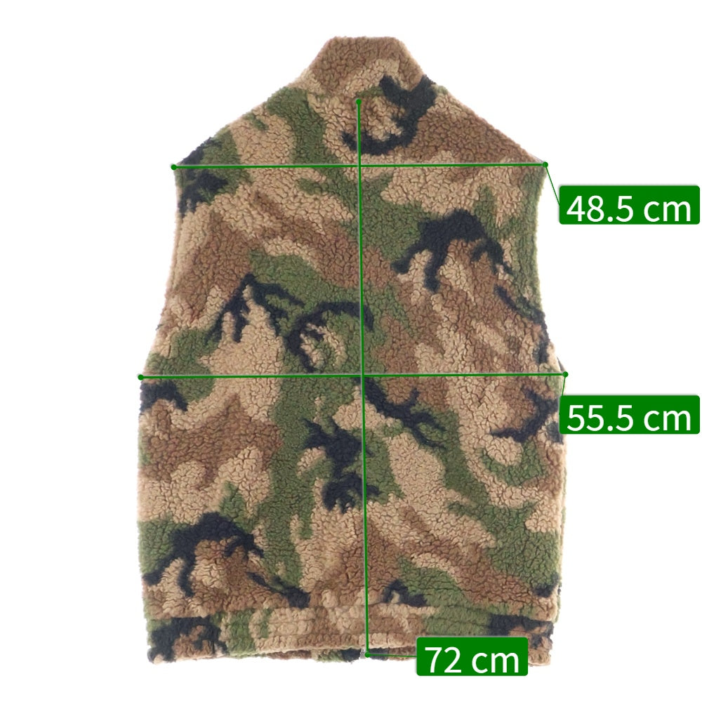 CELINE(セリーヌ) CAMO FLEECE VEST カモ フリース ベスト ブラウン/グリーン 2Y306893L