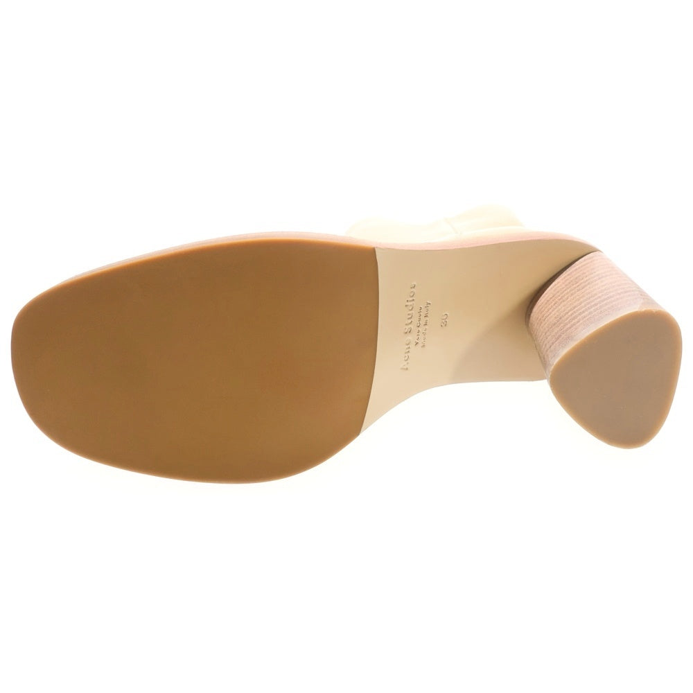 Acne Studios(アクネ ストゥディオズ) スクエア サイドジップ レザーブーツ シューズ ベージュ FN-WN-SHOE000260 レディース
