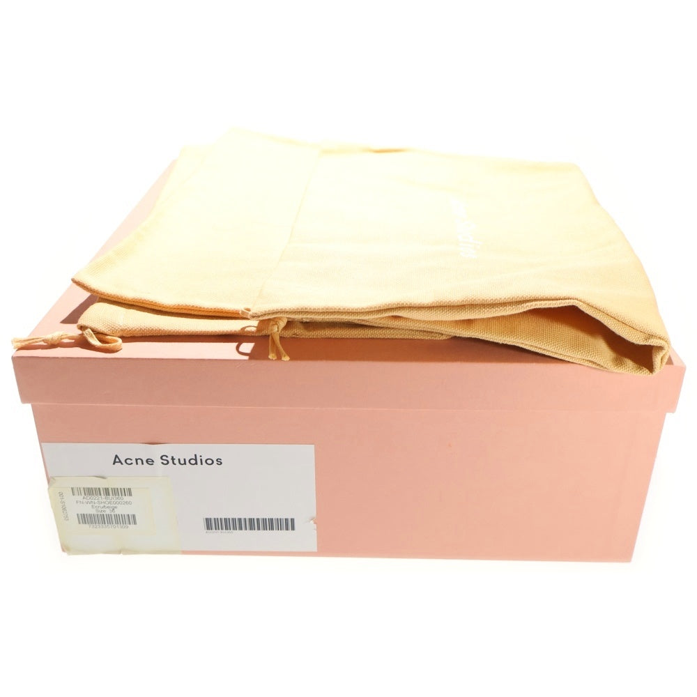 Acne Studios(アクネ ストゥディオズ) スクエア サイドジップ レザーブーツ シューズ ベージュ FN-WN-SHOE000260 レディース