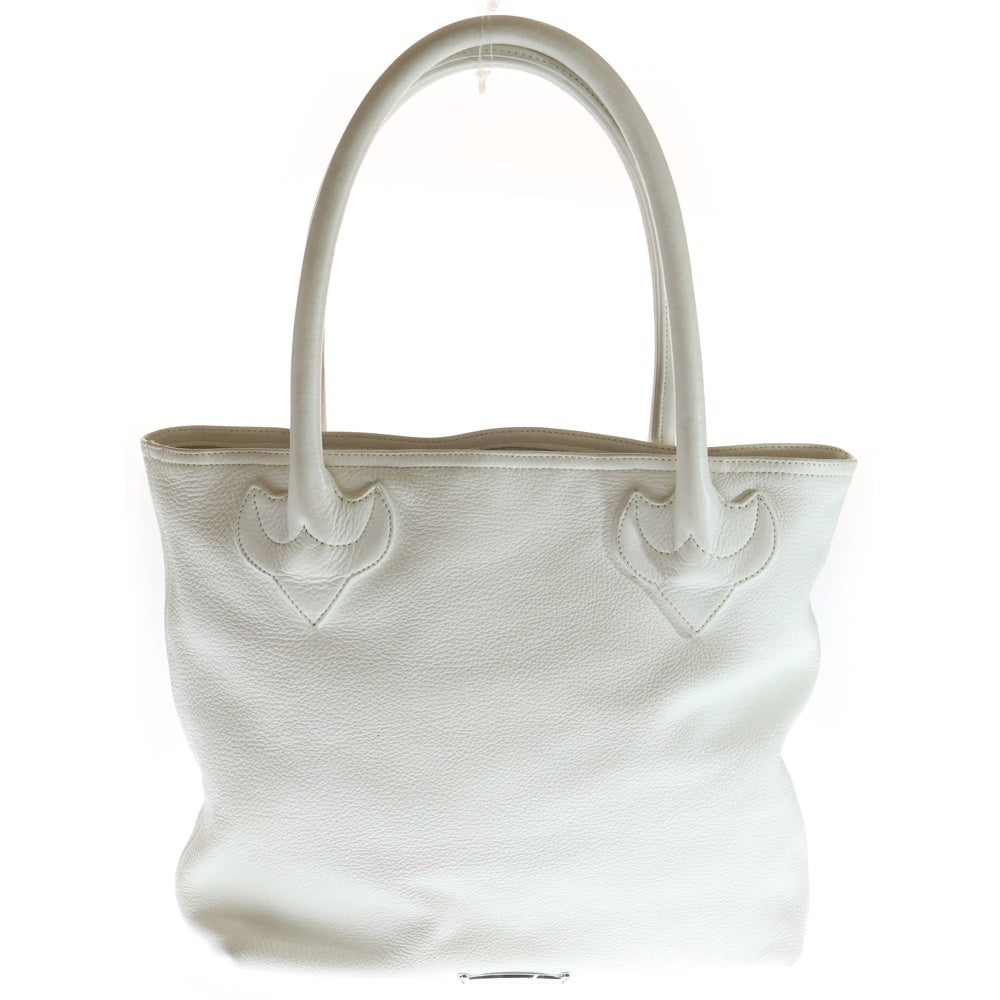 CHROME HEARTS(クロムハーツ) FS TOTE FSトート タイニーCHクロス装飾クロスパッチ付き レザートートバッグ ホワイト