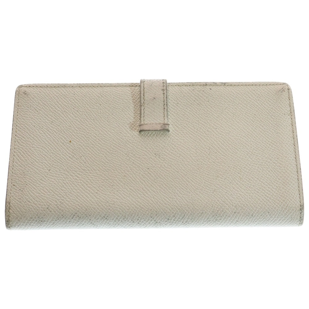 HERMES(エルメス) ベアンスフレ ロングウォレット 長財布 カードケース シルバー金具 □K刻印 ホワイト レディース