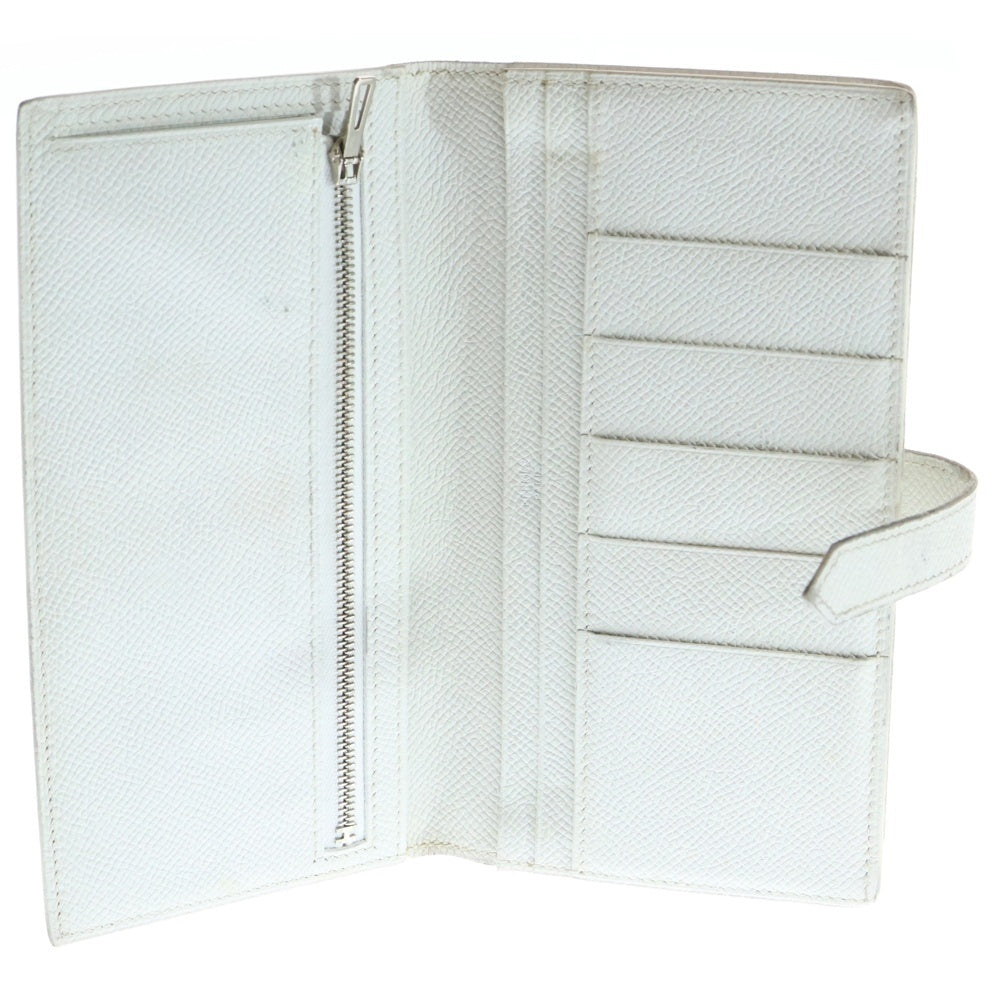HERMES(エルメス) ベアンスフレ ロングウォレット 長財布 カードケース シルバー金具 □K刻印 ホワイト レディース