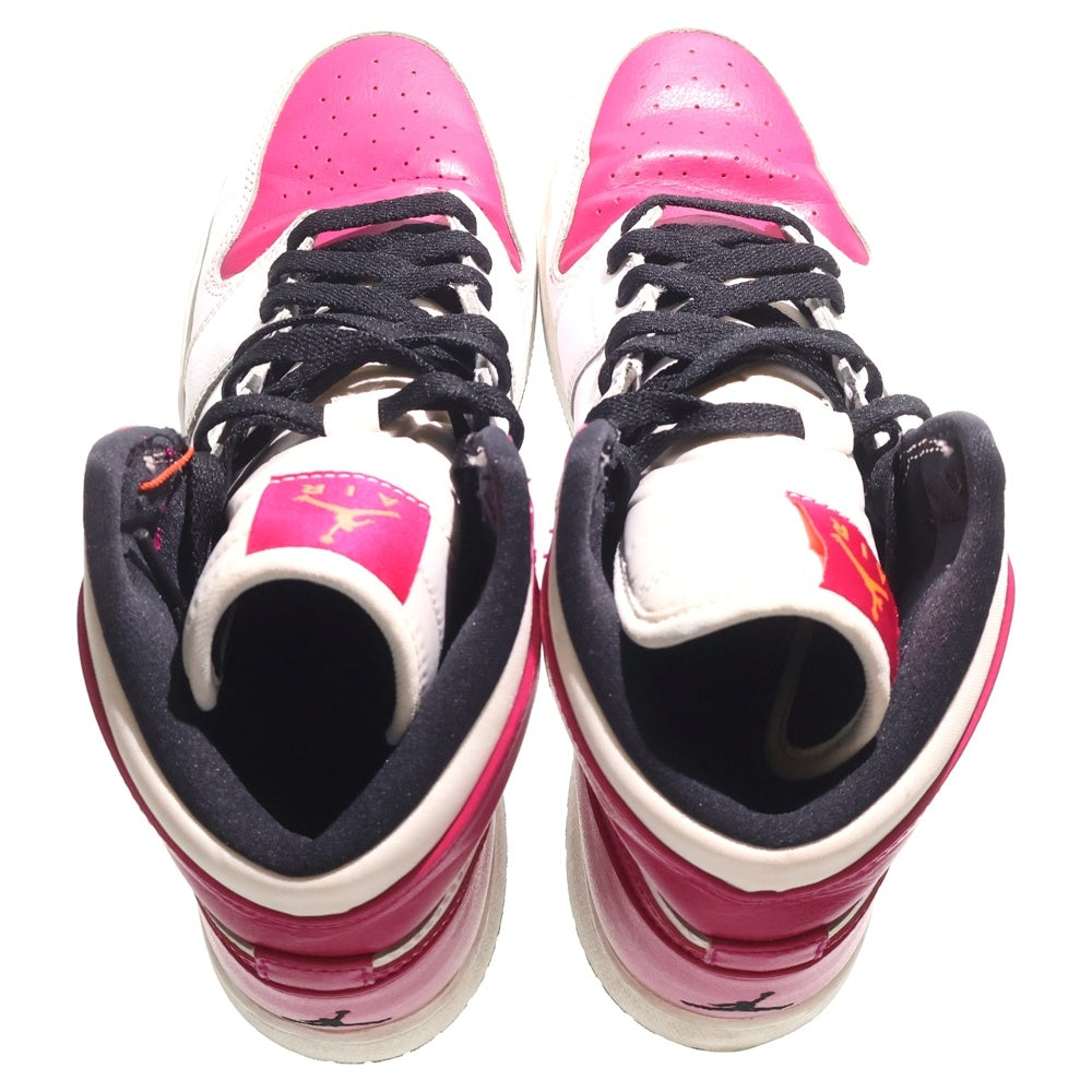 NIKE(ナイキ) AIR JORDAN 1 RETRO HIGH WHITE SPORT FUCHSIA エアジョーダン1 レトロ スポーツ フクシャ ハイカットスニーカー ホワイト/ピンク US8Y/26cm 332148-108
