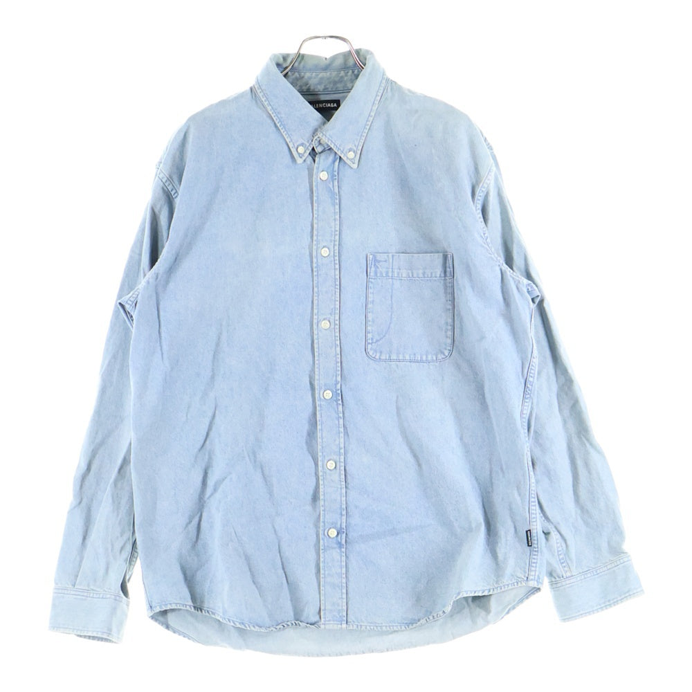 BALENCIAGA(バレンシアガ) 19SS Back Logo Denim Shirt バックロゴオーバーサイズデニムシャツ インディゴ 557578 TYE24