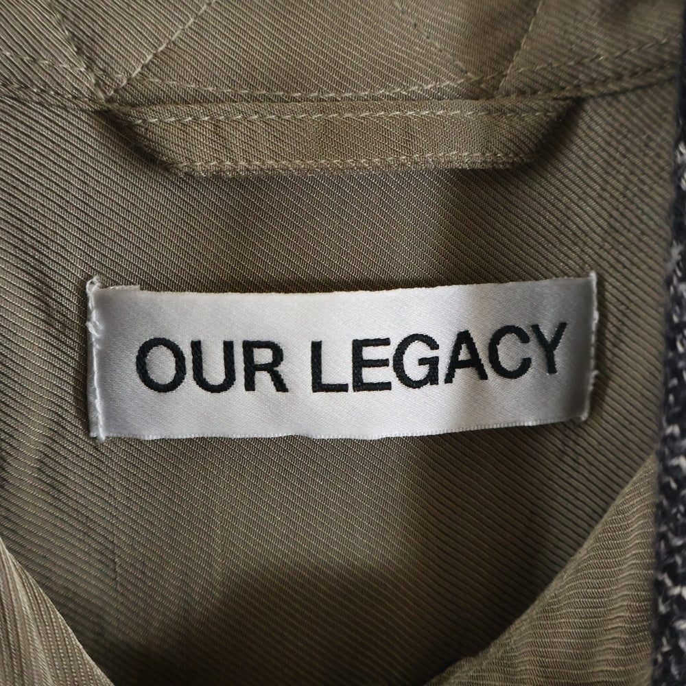 OUR LEGACY(アワーレガシー) ABOVE SHIRT チェックシャツ 長袖シャツ ブラック M4252AO