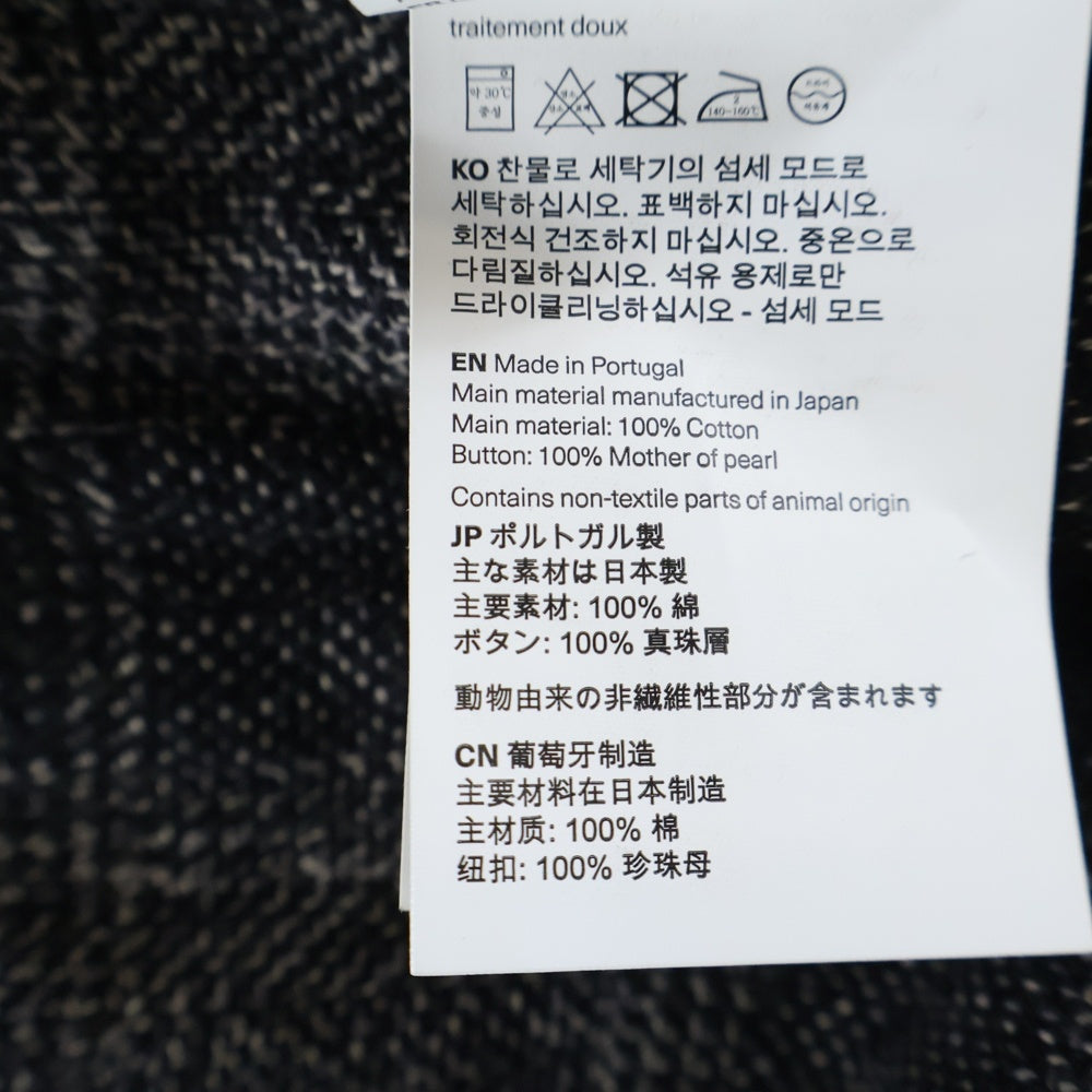 OUR LEGACY(アワーレガシー) ABOVE SHIRT チェックシャツ 長袖シャツ ブラック M4252AO