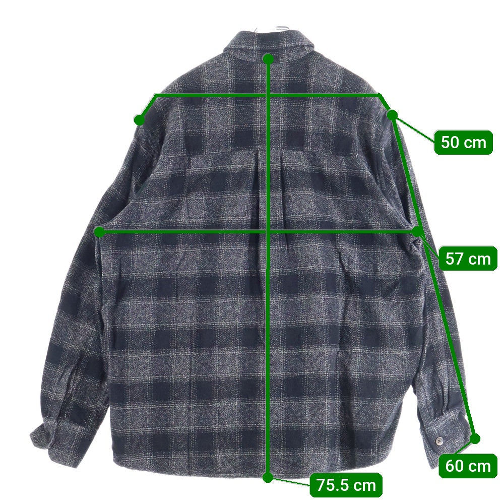 OUR LEGACY(アワーレガシー) ABOVE SHIRT チェックシャツ 長袖シャツ ブラック M4252AO