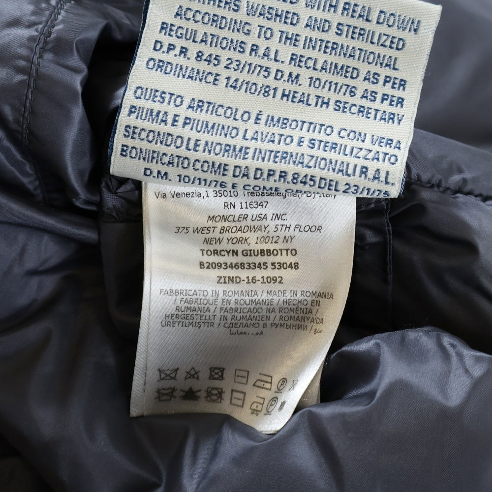 MONCLER(モンクレール) TORCYN GIUBBOTTO ナイロンダウンコート グレー B20934683345