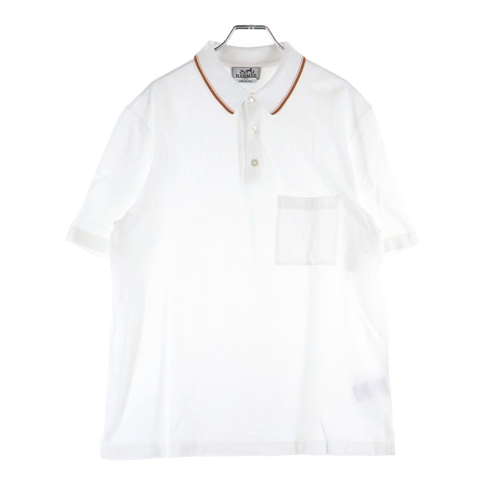 HERMES(エルメス) Piqures Sellier Polo Shirt ピクレス セリエ ポロシャツ ホワイト