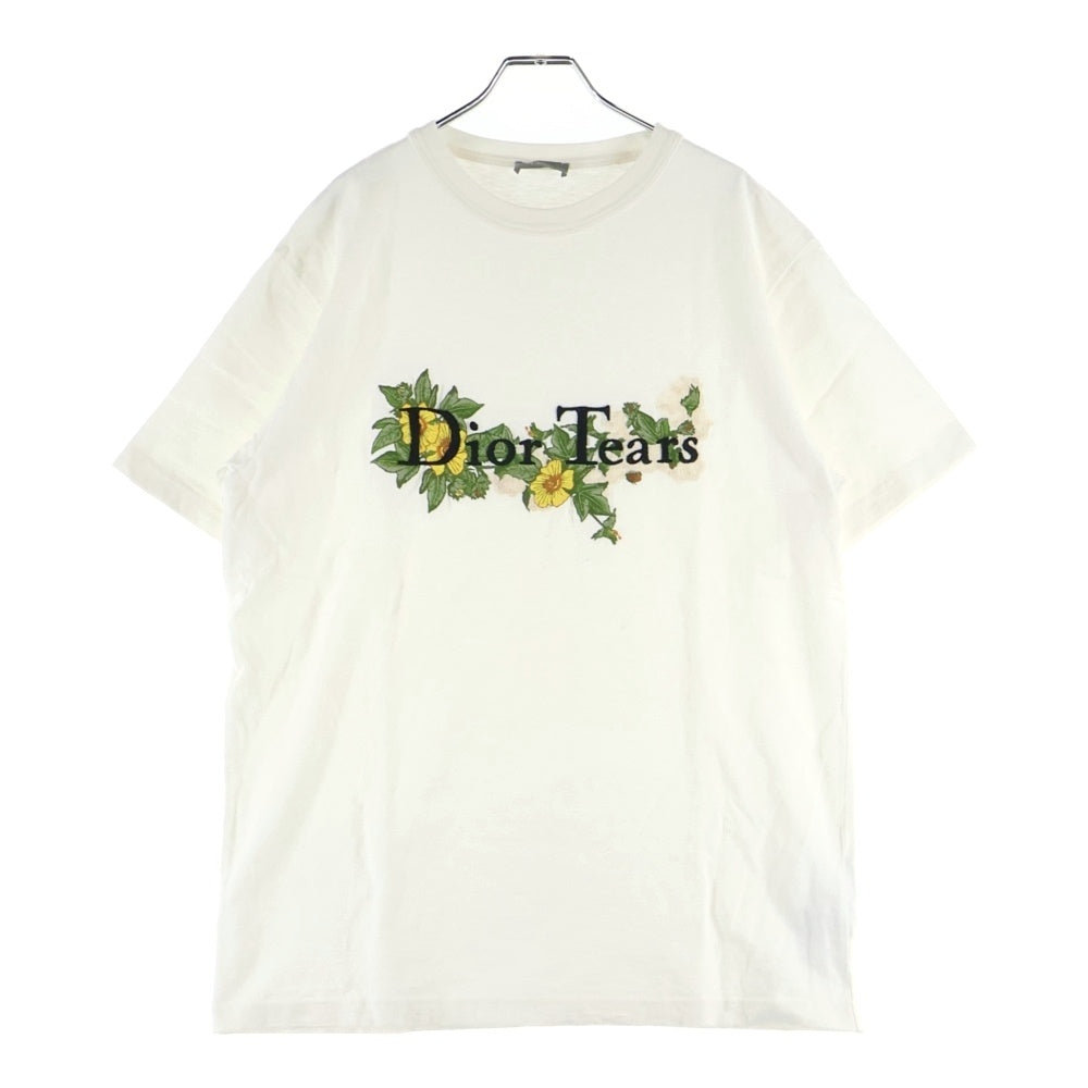 DIOR(ディオール) 23AW ×DENIM TEARS TEE ×デニムティアーズ フロントロゴ刺繍 半袖Tシャツ ホワイト 393J696I0849
