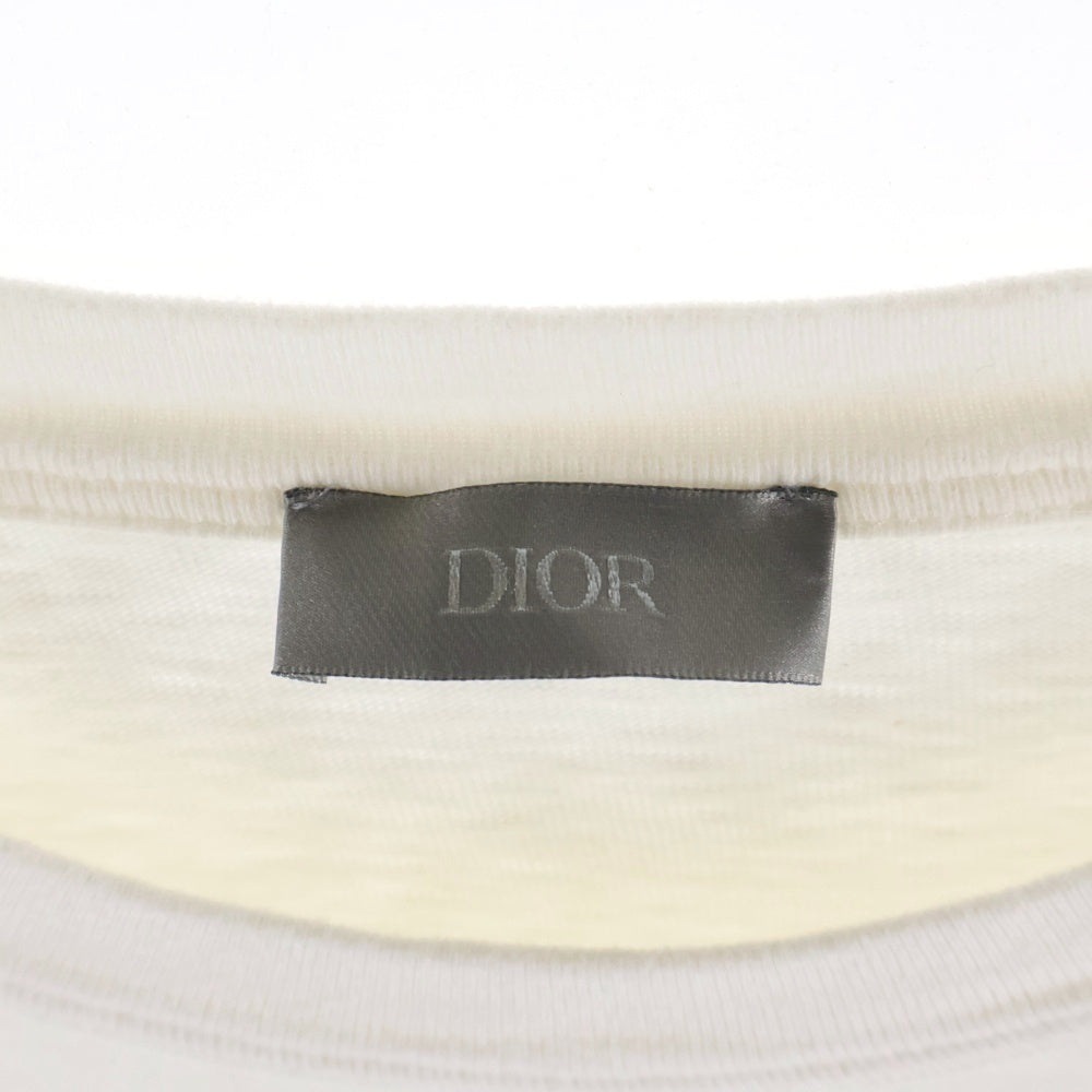 DIOR(ディオール) 23AW ×DENIM TEARS TEE ×デニムティアーズ フロントロゴ刺繍 半袖Tシャツ ホワイト 393J696I0849