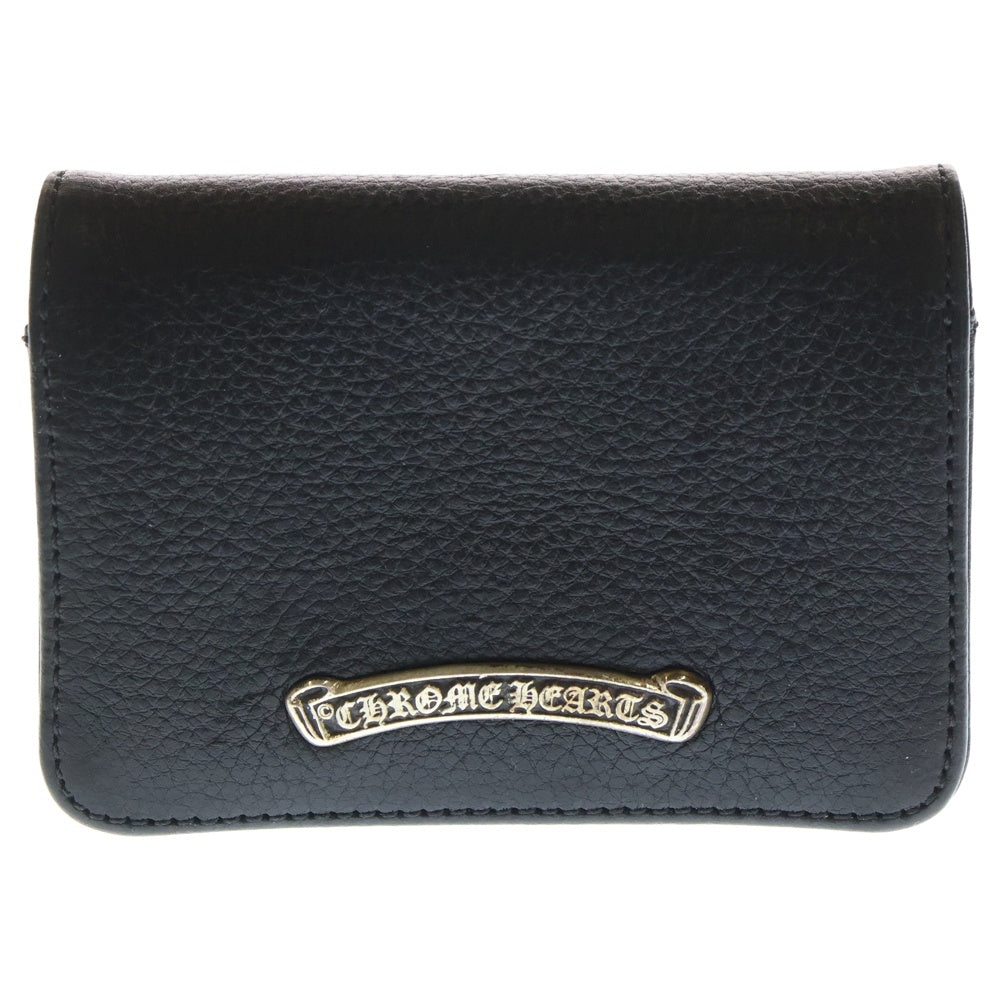 CHROME HEARTS(クロムハーツ) CRD CSE3PKTWDV1 アーチロゴプレート3ポケットレザーカードケース ブラック