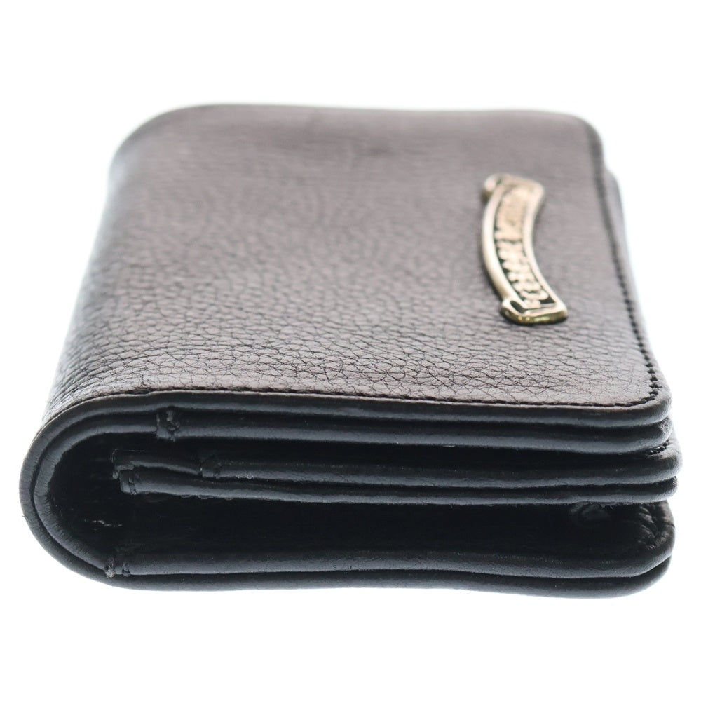 CHROME HEARTS(クロムハーツ) CRD CSE3PKTWDV1 アーチロゴプレート3ポケットレザーカードケース ブラック