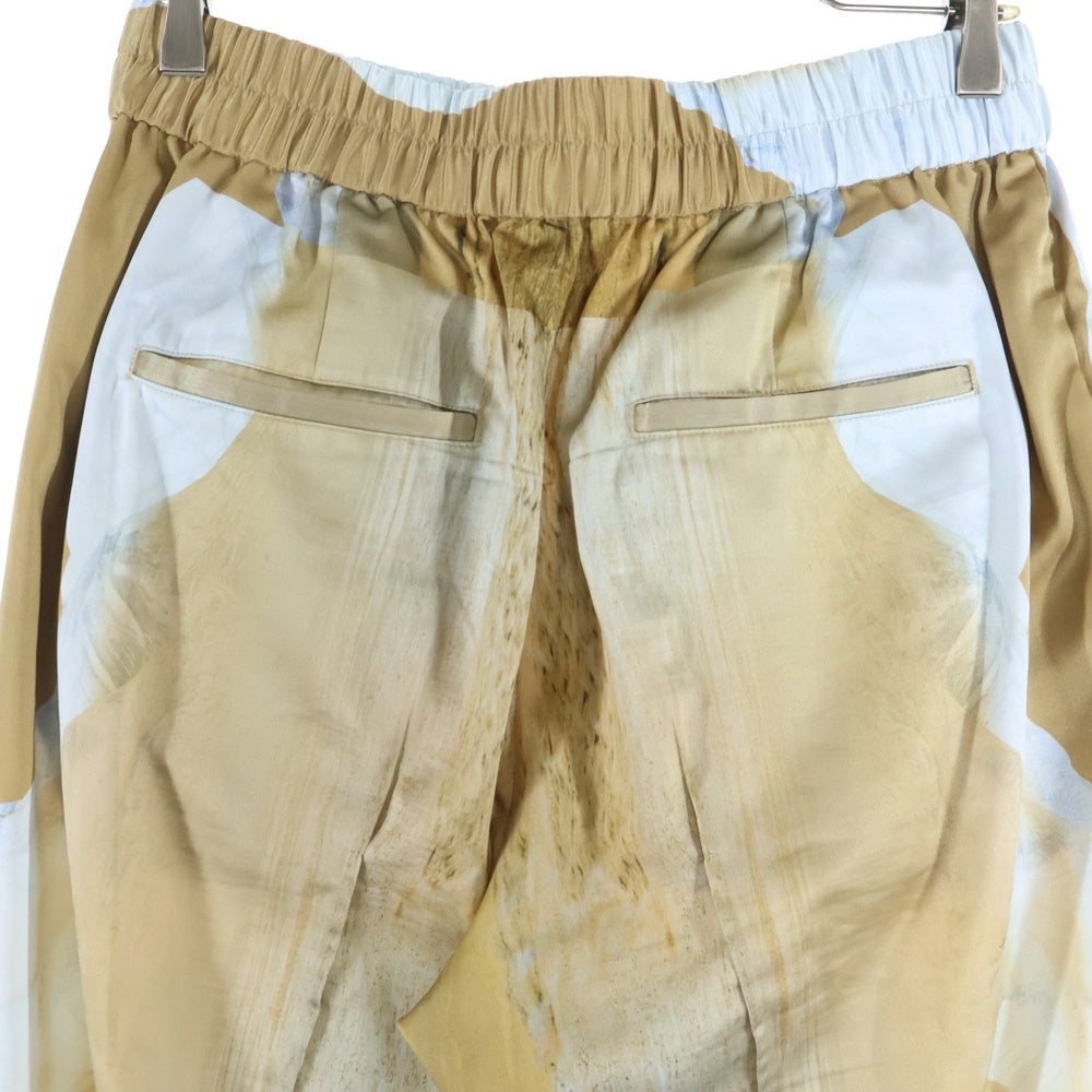 NO BRAND(ノーブランド) SEMOH セモー Graphic Pants グラフィック ワイドパンツ ベージュ