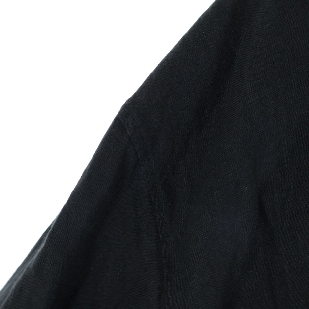 NO BRAND(ノーブランド) SEMOH セモー Front Logo Shirts フロントロゴプリント 長袖シャツ ブラック