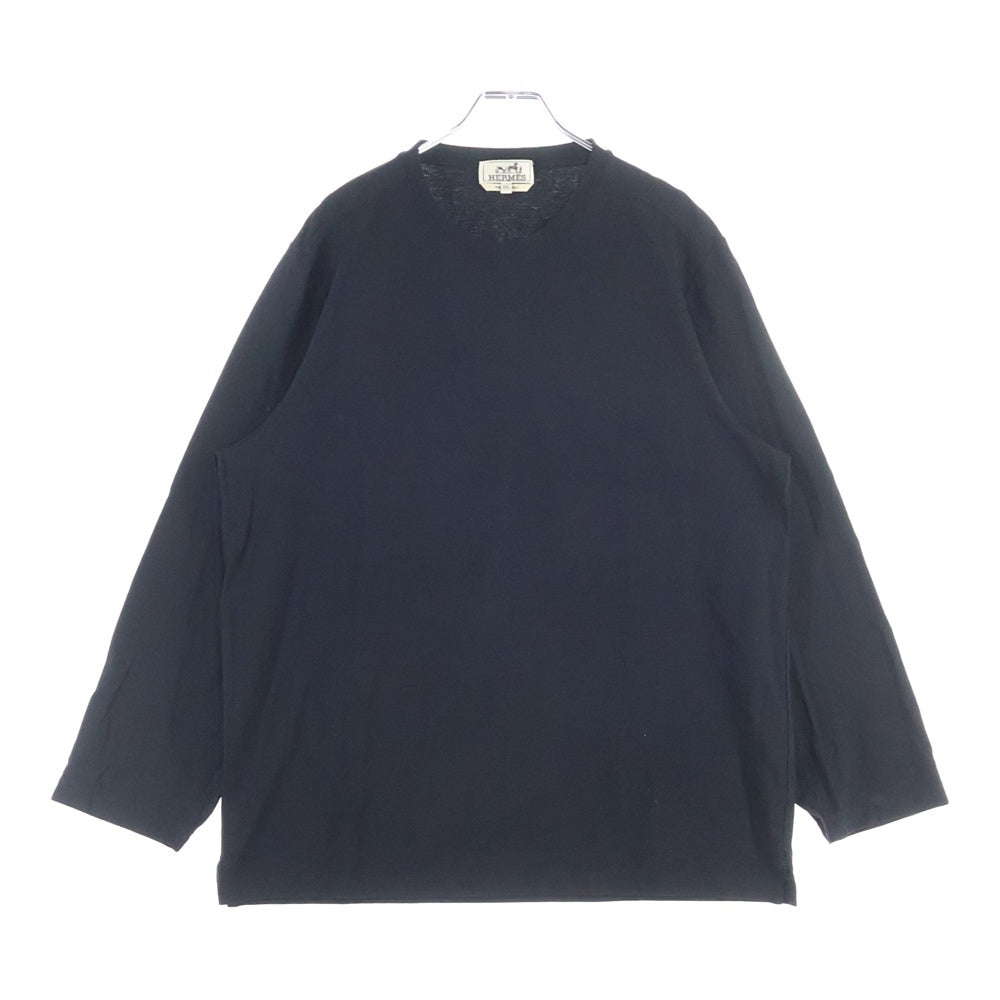 HERMES(エルメス) コットン ロングスリーブ 長袖Tシャツ ブラック