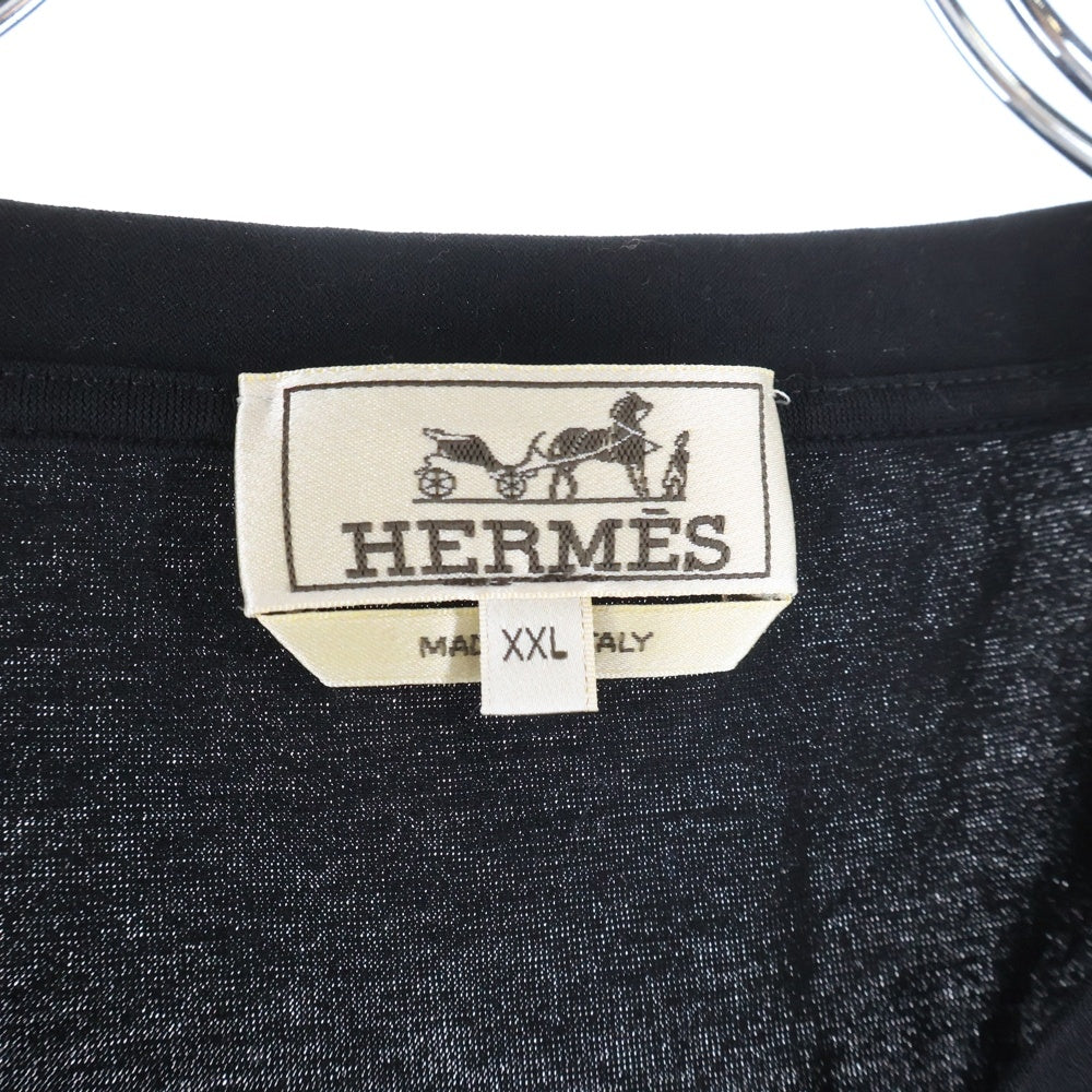 HERMES(エルメス) コットン ロングスリーブ 長袖Tシャツ ブラック