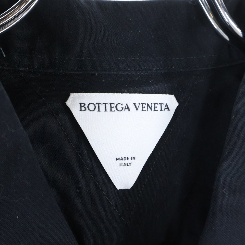 BOTTEGA VENETA(ボッテガヴェネタ) Over Size Shirts オーバーサイズ 開襟コットン半袖シャツ ブラック 666291 V08U0
