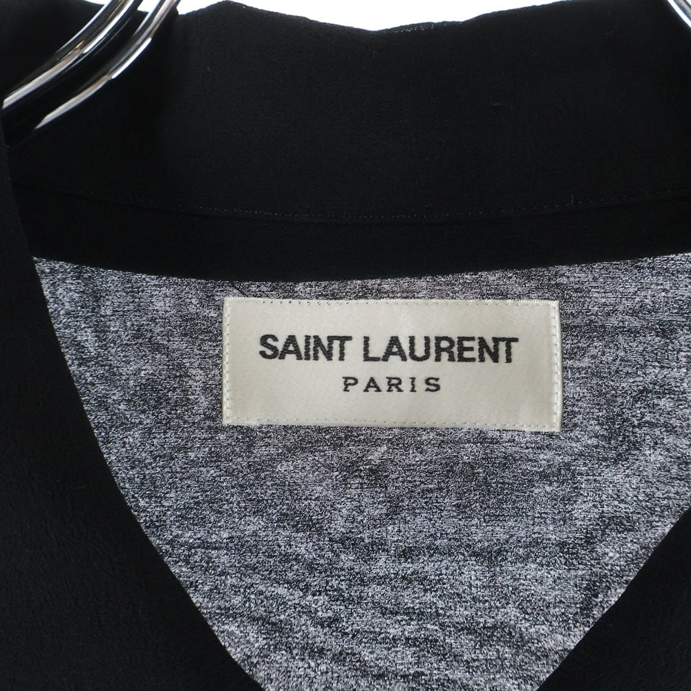 SAINT LAURENT PARIS(サンローランパリ) Silk Shirts シルク長袖シャツ ブラック 730121 Y059R