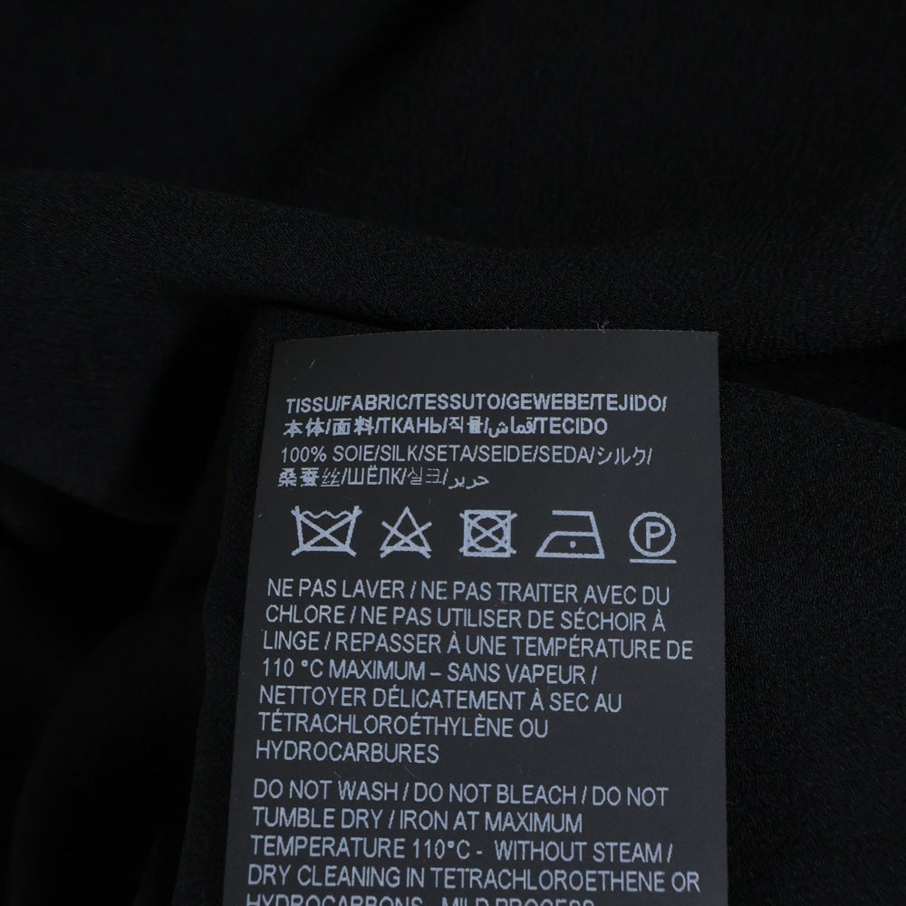 SAINT LAURENT PARIS(サンローランパリ) Silk Shirts シルク長袖シャツ ブラック 730121 Y059R