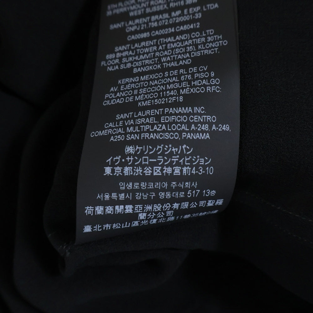 SAINT LAURENT PARIS(サンローランパリ) Silk Shirts シルク長袖シャツ ブラック 730121 Y059R