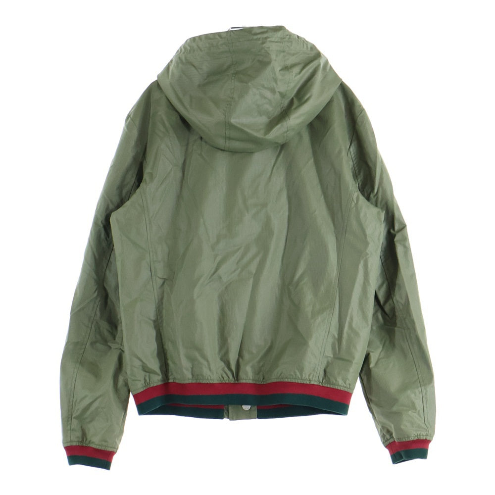 GUCCI(グッチ) ボタンアップ フーデッド ナイロンジャケット カーキ 253495 Z4105